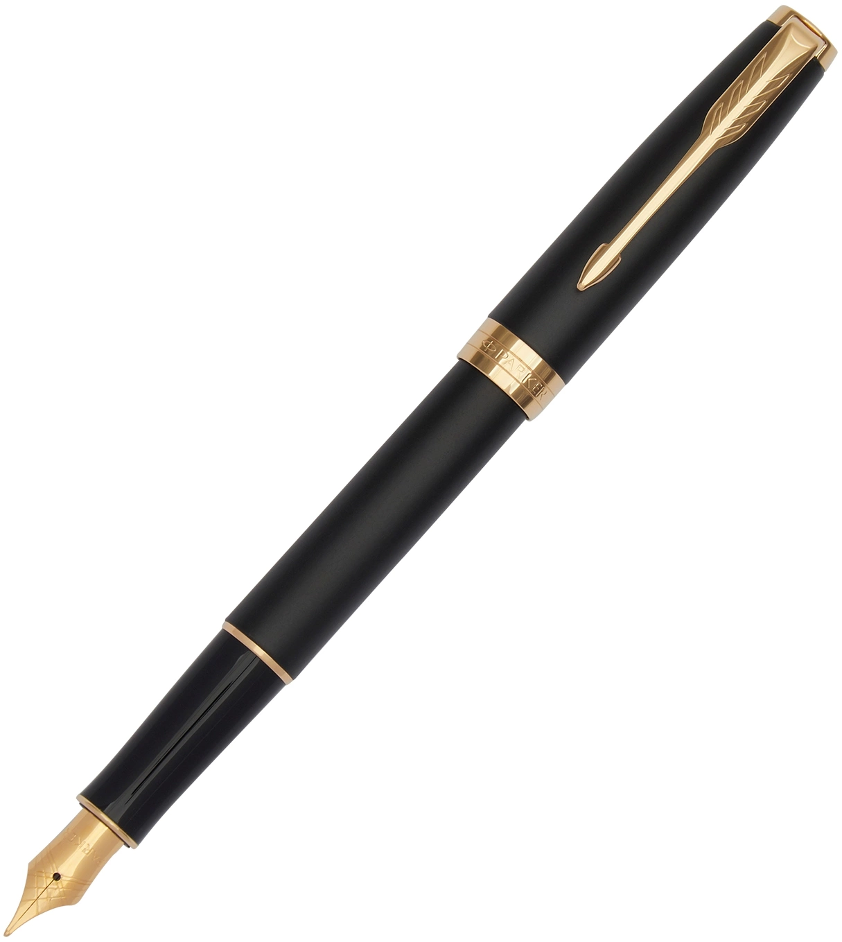 Ручка перьев. Parker Sonnet Core F528 (1931516) Matte Black GT F сталь нержавеющая подар.кор. — миниатюра 6