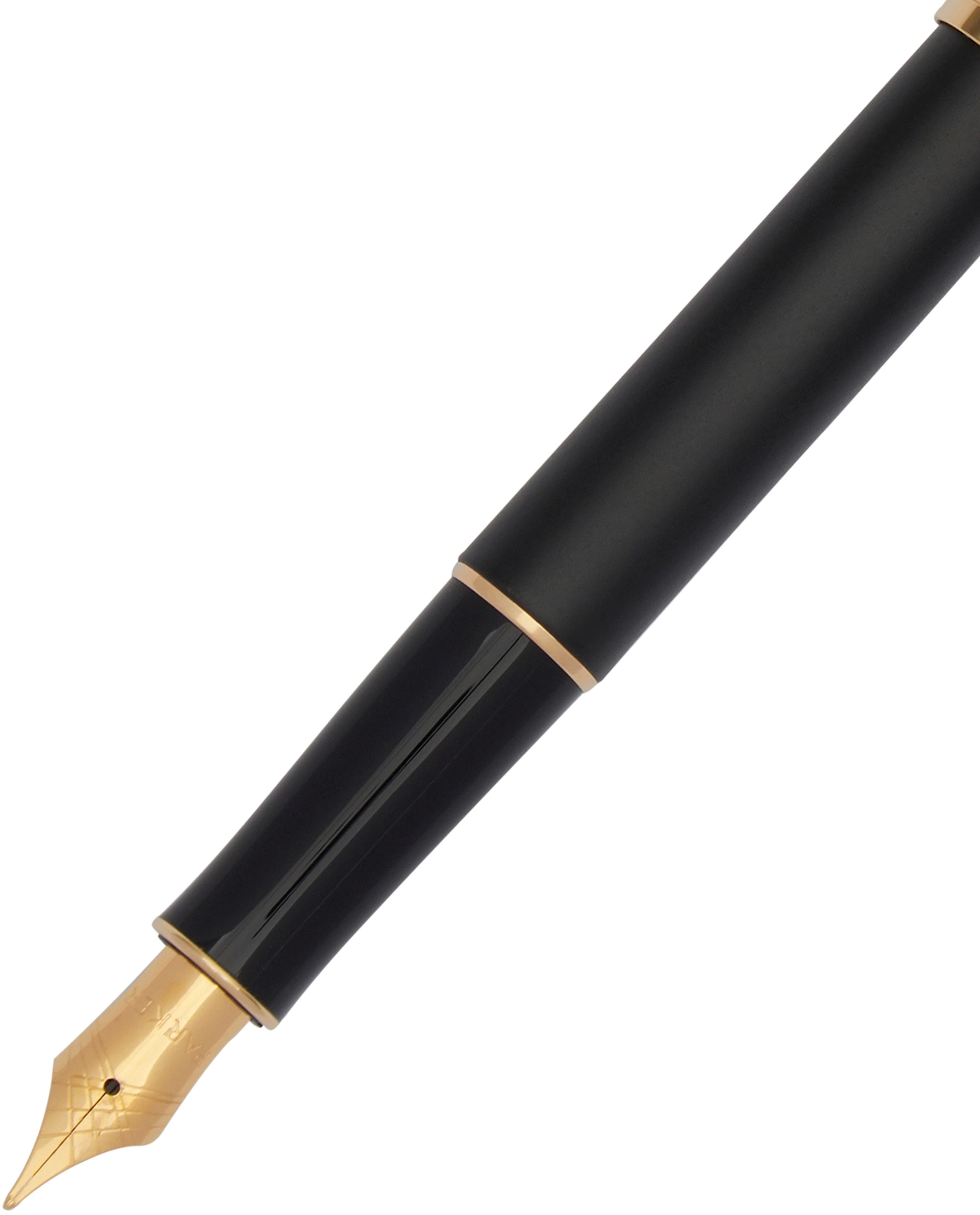 Ручка перьев. Parker Sonnet Core F528 (1931516) Matte Black GT F сталь нержавеющая подар.кор. — миниатюра 7