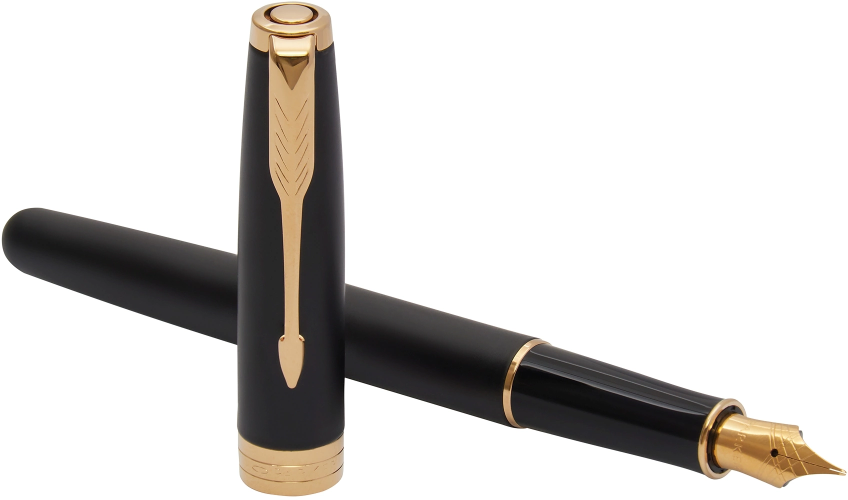 Ручка перьев. Parker Sonnet Core F528 (1931516) Matte Black GT F сталь нержавеющая подар.кор. — миниатюра 5