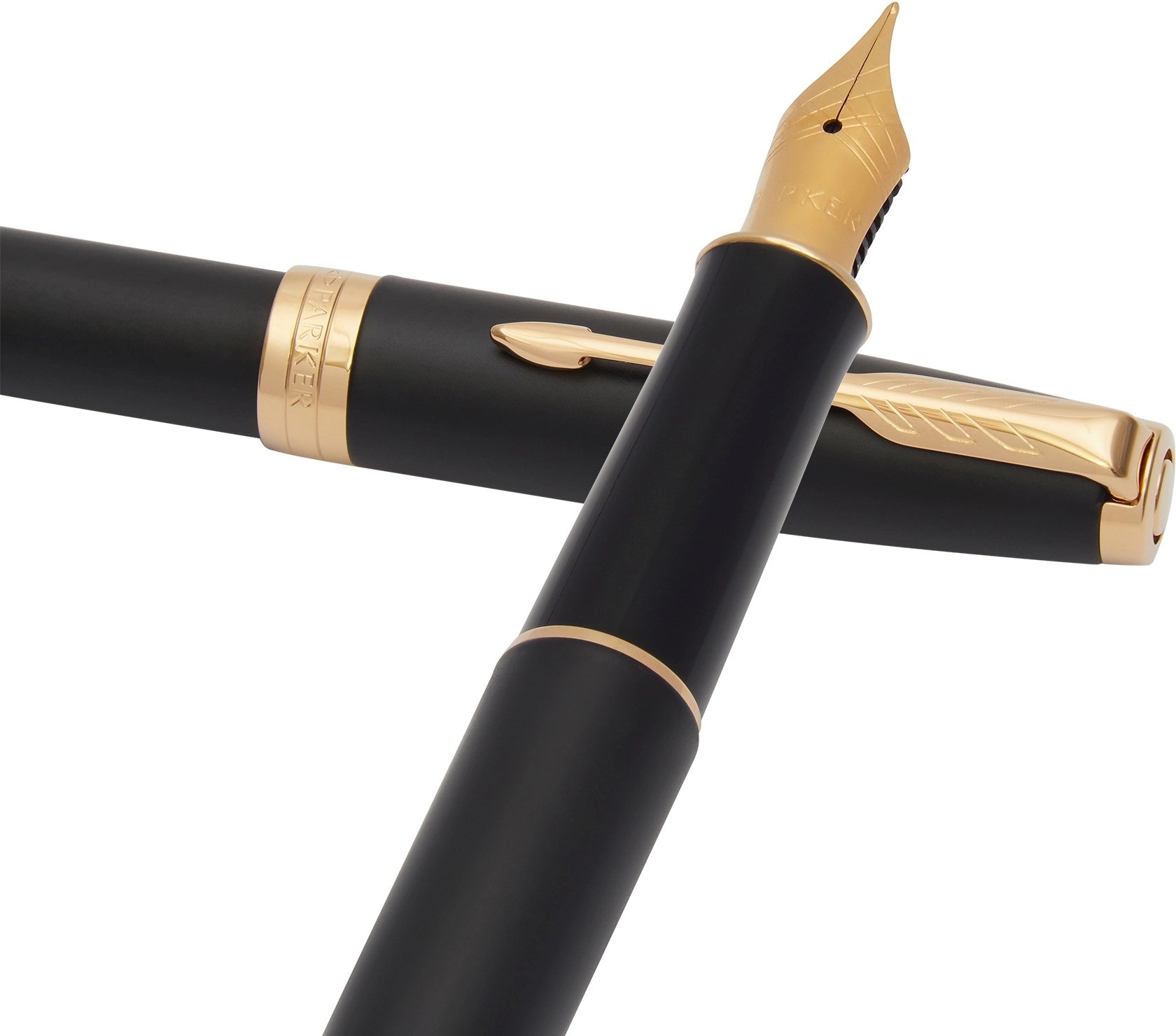 Ручка перьев. Parker Sonnet Core F528 (1931516) Matte Black GT F сталь нержавеющая подар.кор. — миниатюра 3