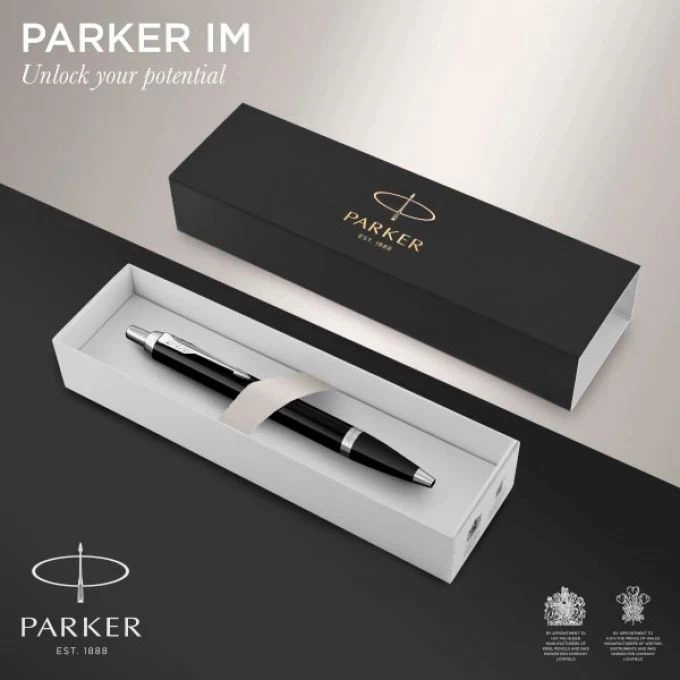 Ручка шариков. Parker IM Core K321 (1931665) Black CT M син. черн. подар.кор. — миниатюра 10
