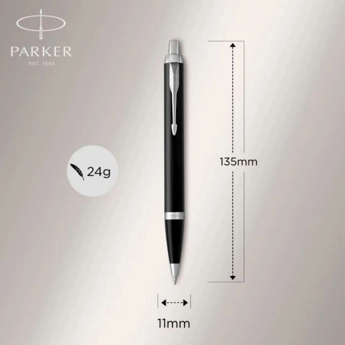 Ручка шариков. Parker IM Core K321 (1931665) Black CT M син. черн. подар.кор. — миниатюра 8