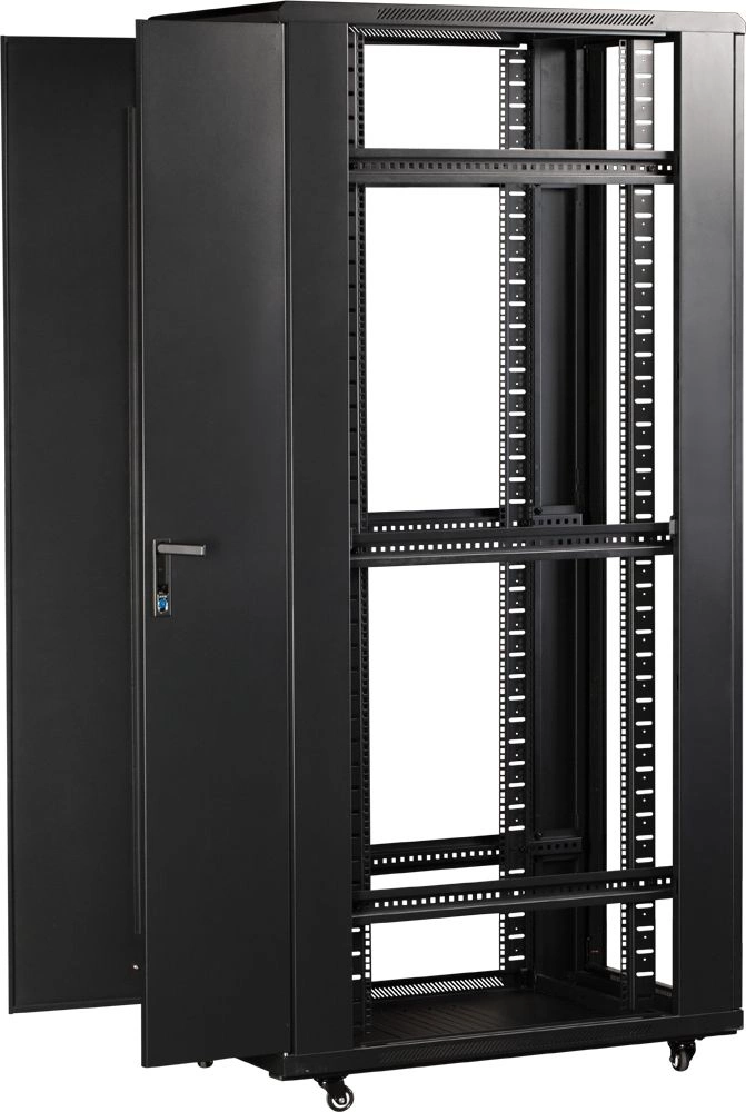 Шкаф коммутационный Lanmaster Business (TWT-CBB-18U-6X10-P1) напольный 18U 600x1000мм пер.дв.перфор. задн.дв.перфор.2-хст. 2 бок.пан. 800кг черный 926мм IP20 — миниатюра 8