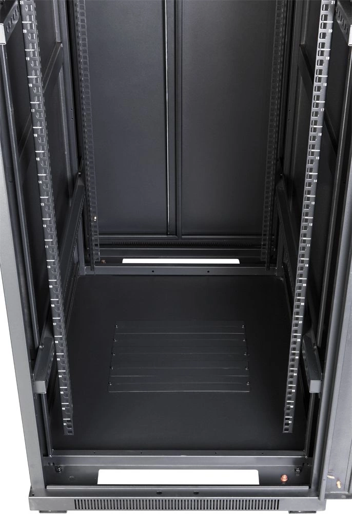 Шкаф коммутационный Lanmaster Business (TWT-CBB-18U-6X10-P1) напольный 18U 600x1000мм пер.дв.перфор. задн.дв.перфор.2-хст. 2 бок.пан. 800кг черный 926мм IP20 — миниатюра 10