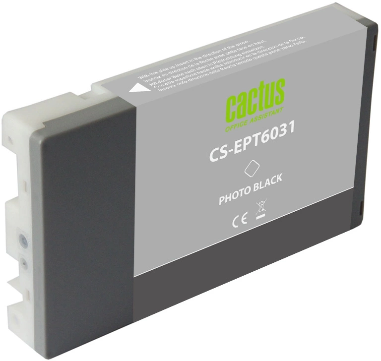 Картридж струйный Cactus CS-EPT6031 T6031 фото черный (220мл) для Epson Stylus PRO 7880/9880 с чипом — миниатюра 2