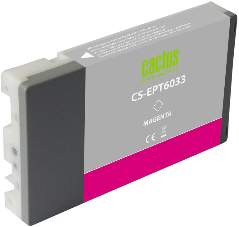 Картридж струйный Cactus CS-EPT6033 T6033 пурп.пигм. (220мл) для Epson Stylus PRO 7880/9880 с чипом — миниатюра 2