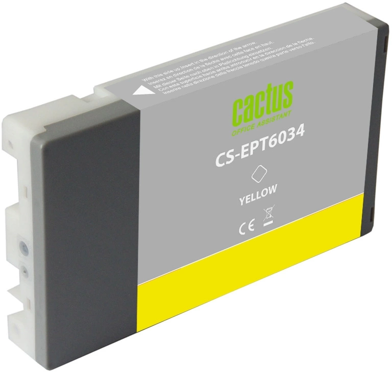 Картридж струйный Cactus CS-EPT6034 T6034 желт.пигм. (220мл) для Epson Stylus PRO 7880/9880 с чипом — миниатюра 2