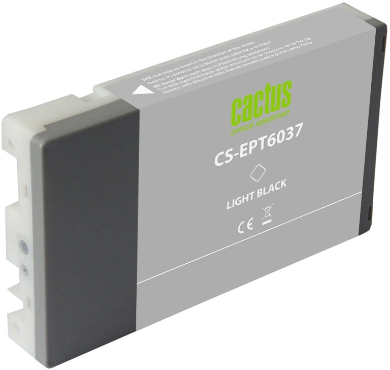 Картридж струйный Cactus CS-EPT6037 T6037 сер.пигм. (220мл) для Epson Stylus PRO 7880/9880 с чипом — миниатюра 2