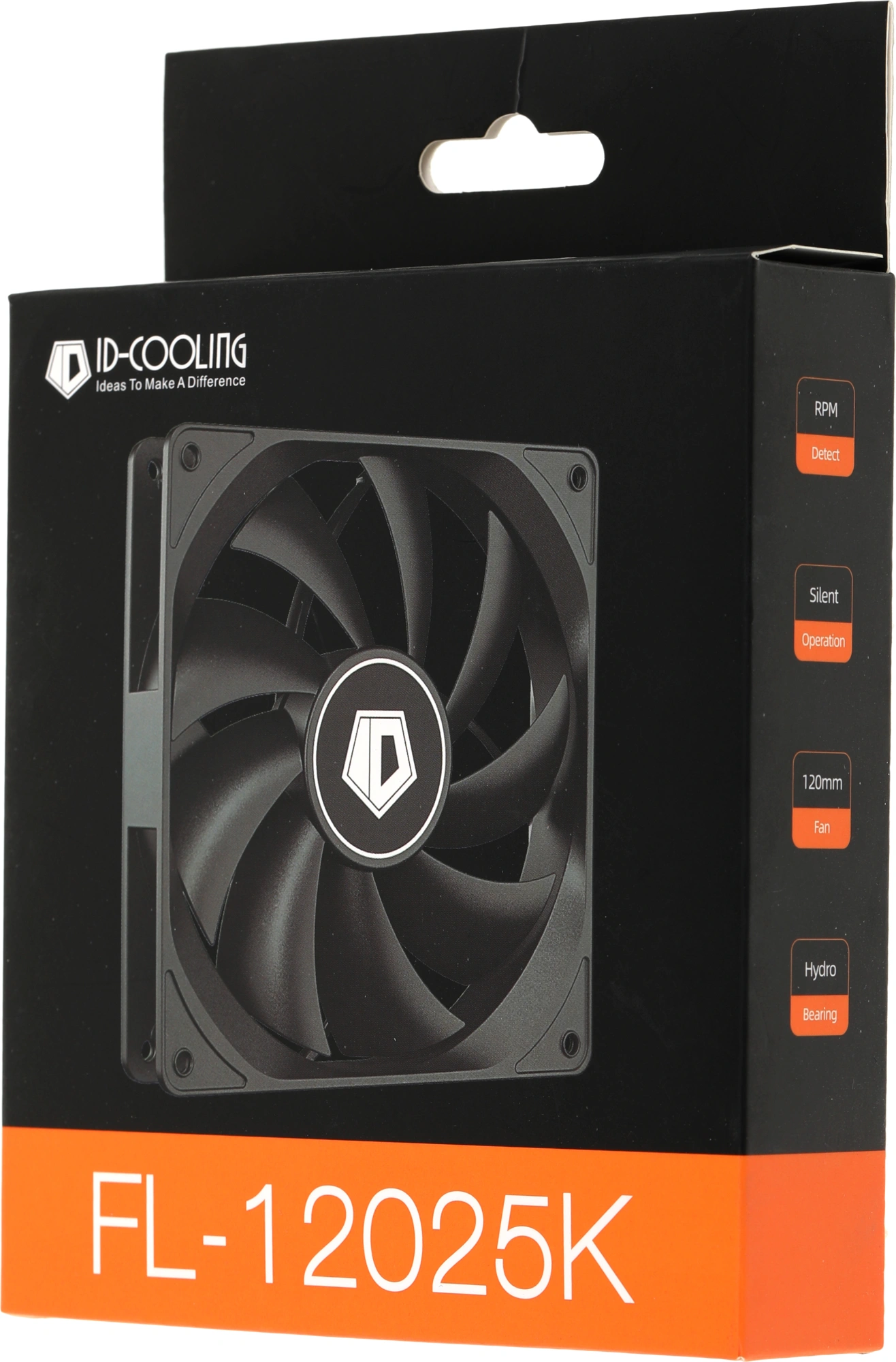Вентилятор для корпуса ID-Cooling FL-12025K 120х120x25 черный 3-pin 21дБ Ret — миниатюра 4