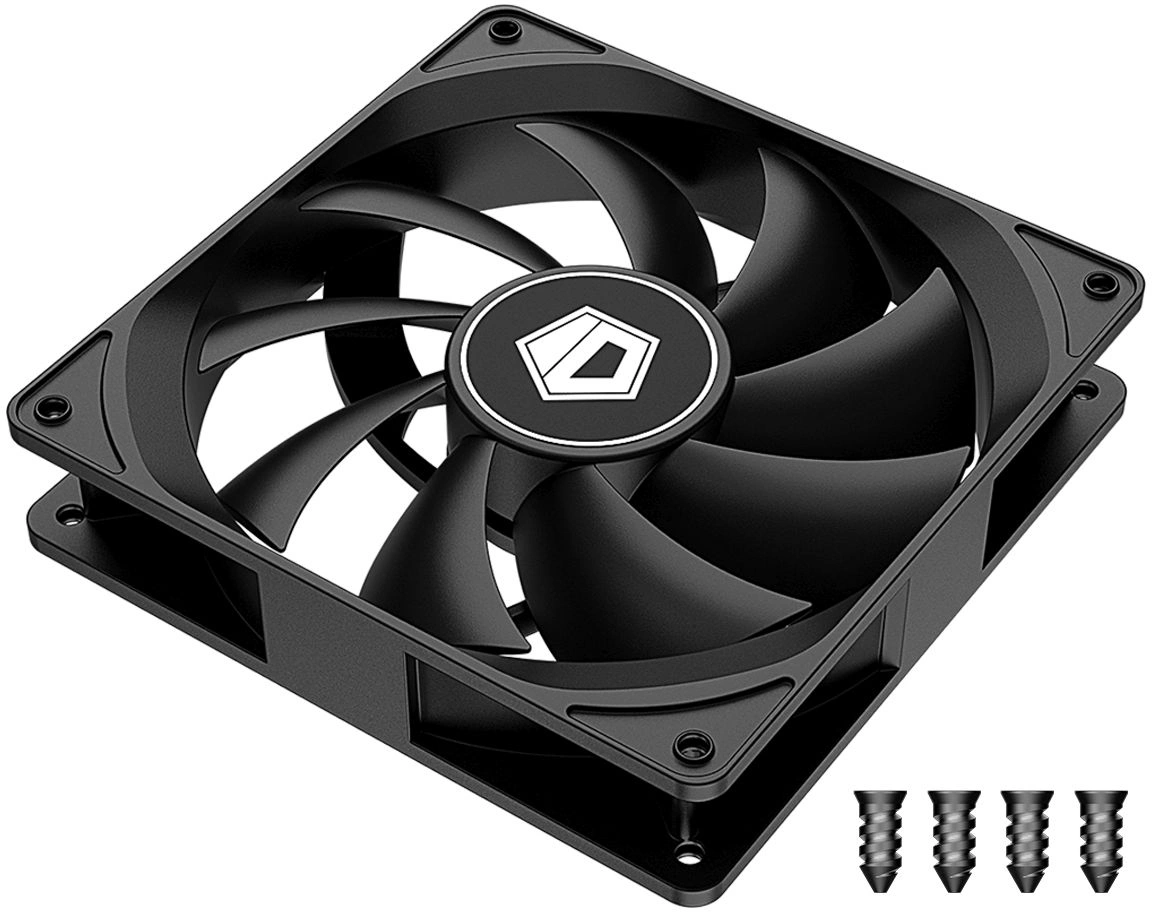 Вентилятор для корпуса ID-Cooling FL-12025K 120х120x25 черный 3-pin 21дБ Ret — миниатюра 3