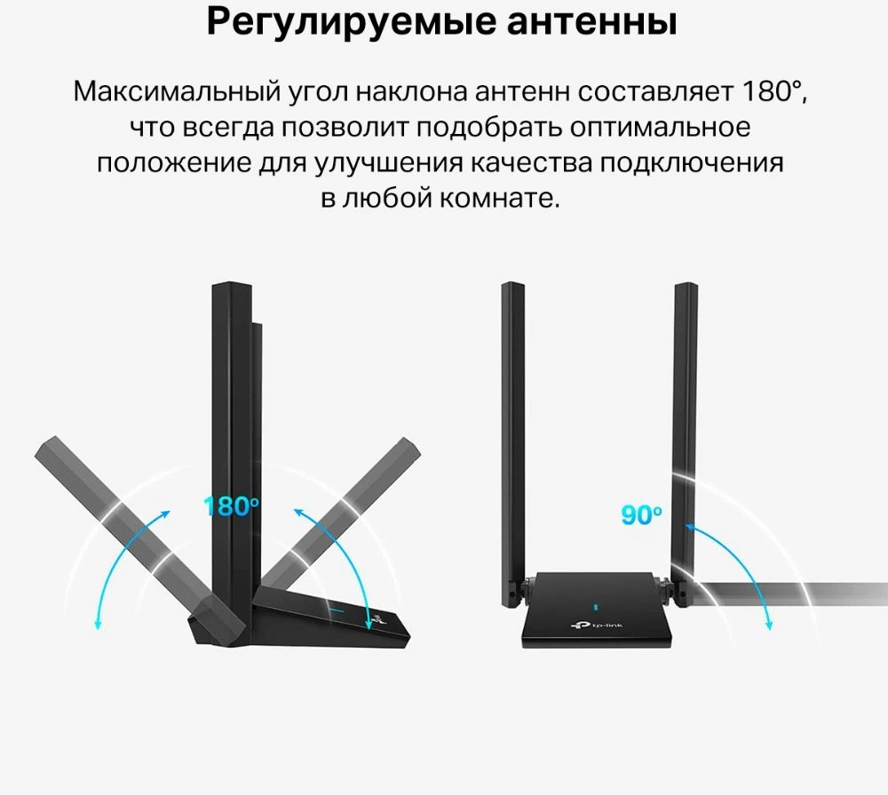 Сетевой адаптер Wi-Fi TP-Link Archer TX20U Plus AX1800 USB 3.0 (ант.внеш.несъем.) 2ант. — миниатюра 8