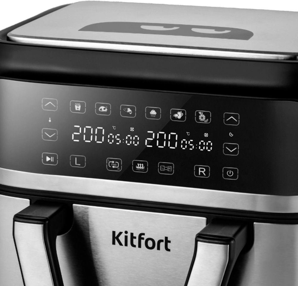 Аэрогриль Kitfort КТ-2247 8л 2850Вт черный/серебристый — миниатюра 5