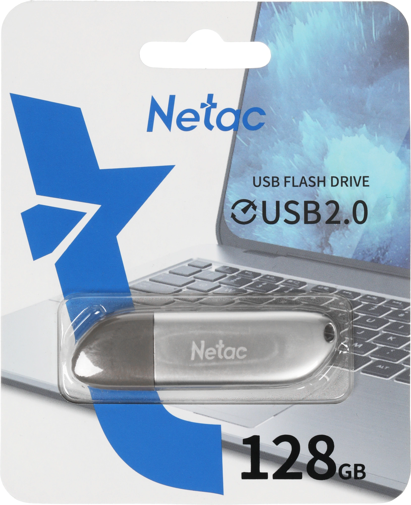 Флеш Диск Netac 128Gb U352 NT03U352N-128G-20PN USB2.0 серебристый — миниатюра 6