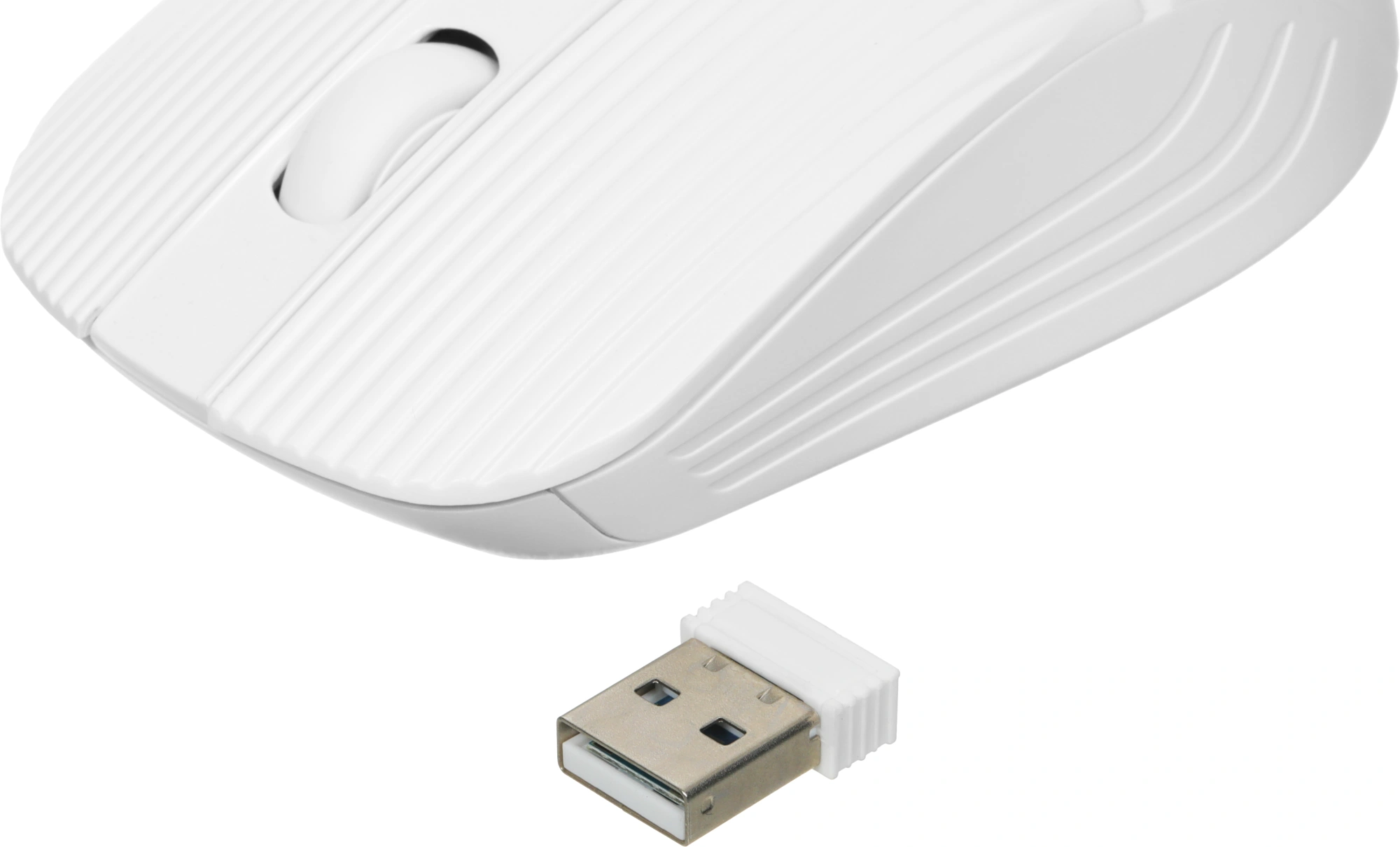 Мышь Оклик 509MW white белый оптическая 1600dpi беспров. USB для ноутбука 4but (1885186) — миниатюра 10