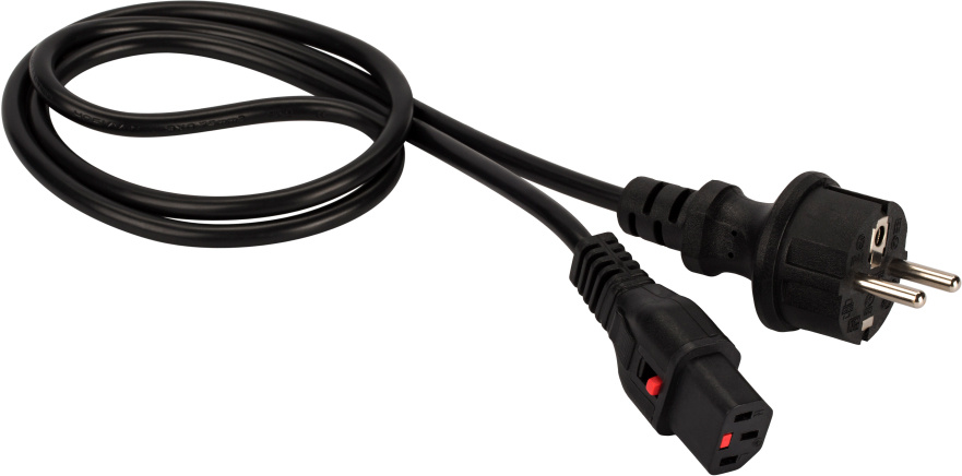Шнур питания Lanmaster LAN-PP13L/SH-1.8-BK C13-Schuko проводник.:3x0.75мм2 1.8м 220В 10А черный