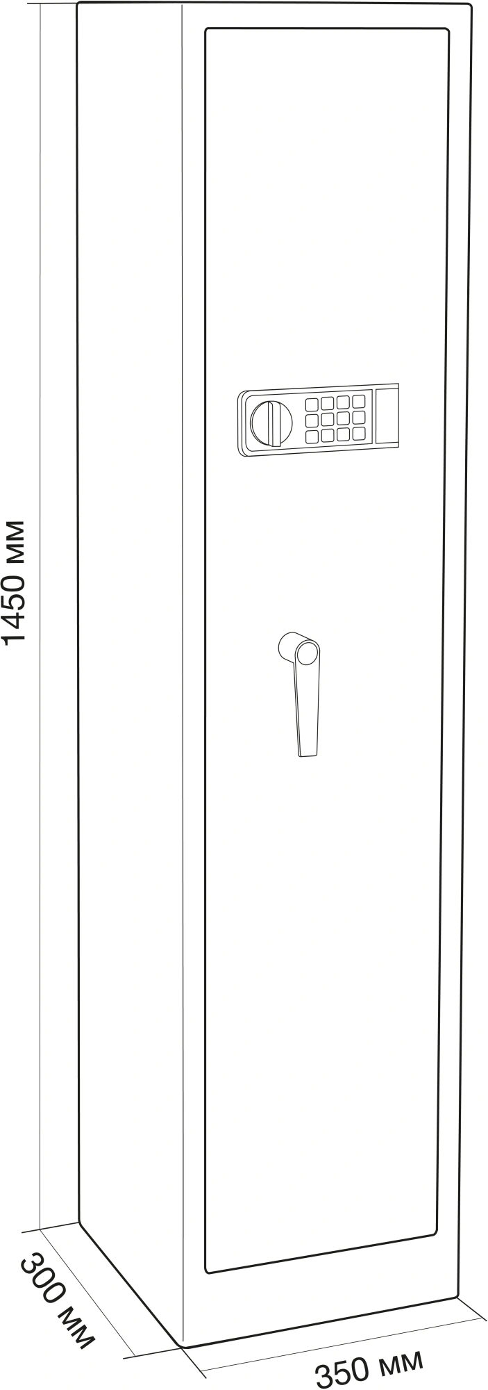 Сейф оружейный Cactus CS-SF-GK145 взломостойкий 1450x350x300мм электронный/ключевой трейзер — миниатюра 8