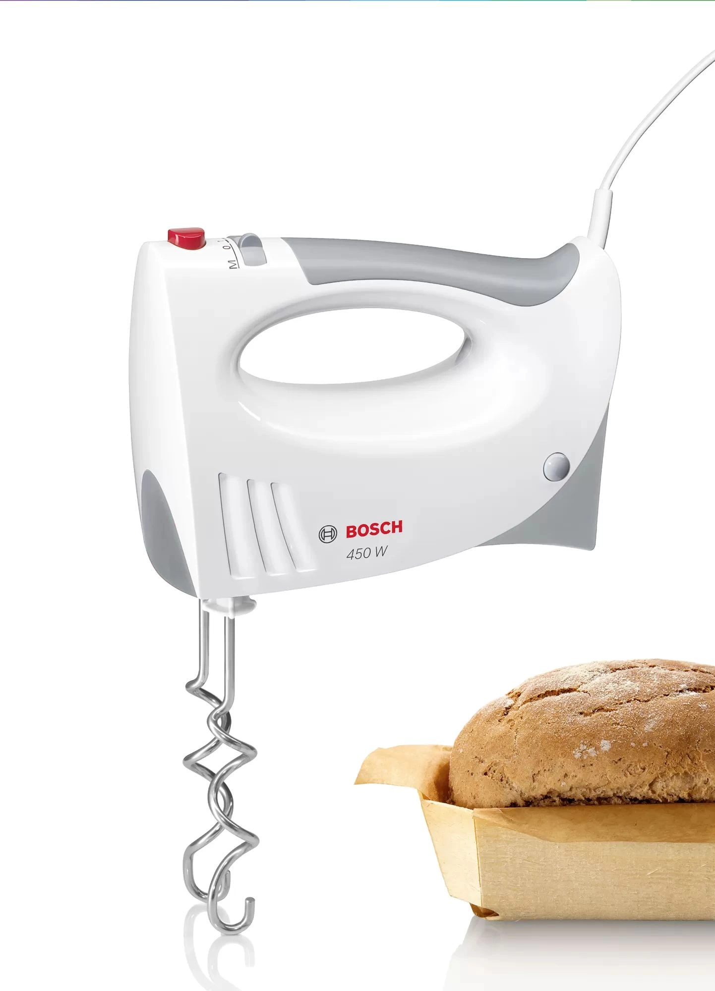 Миксер ручной Bosch MFQ3540 450Вт белый — миниатюра 2