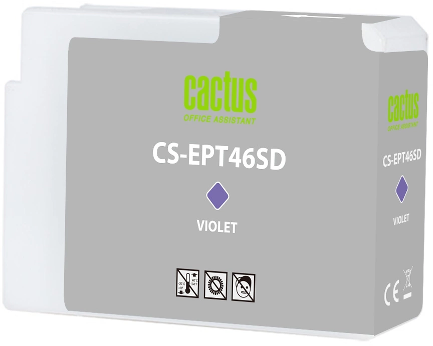 Картридж струйный Cactus CS-EPT46SD T46SD фиол.пигм. (30мл) для Epson SureColor SC-P700 с чипом — миниатюра 2