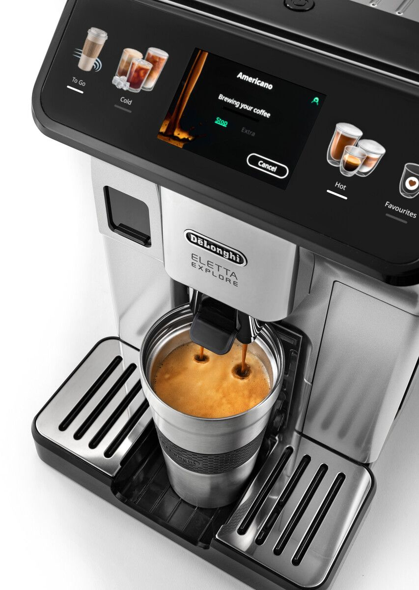 Кофемашина Delonghi Eletta Explore ECAM450.55.S 1450Вт серебристый/черный — миниатюра 6