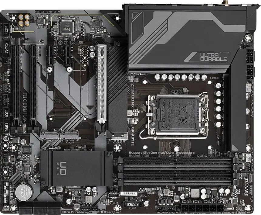 Материнская плата Gigabyte Z790 UD AX Soc-1700 Intel Z790 4xDDR5 ATX AC`97 8ch(7.1) 2.5Gg RAID+HDMI+DP — фото 1