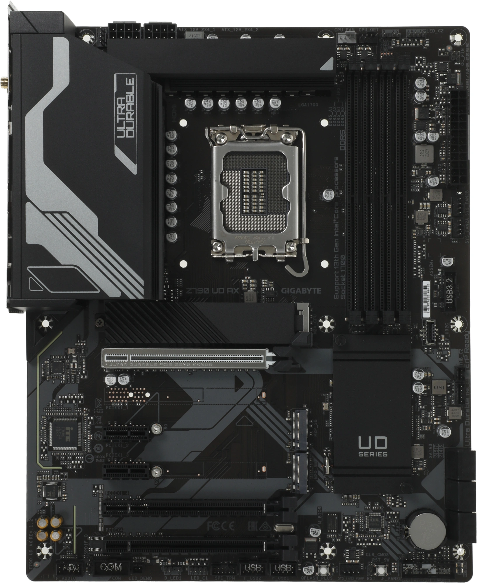 Материнская плата Gigabyte Z790 UD AX Soc-1700 Intel Z790 4xDDR5 ATX AC`97 8ch(7.1) 2.5Gg RAID+HDMI+DP — миниатюра 8