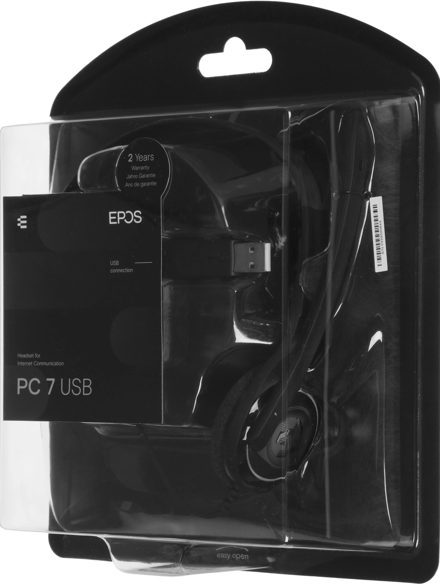 Наушники с микрофоном Sennheiser PC 7 черный 2м накладные USB оголовье (504196) — миниатюра 9