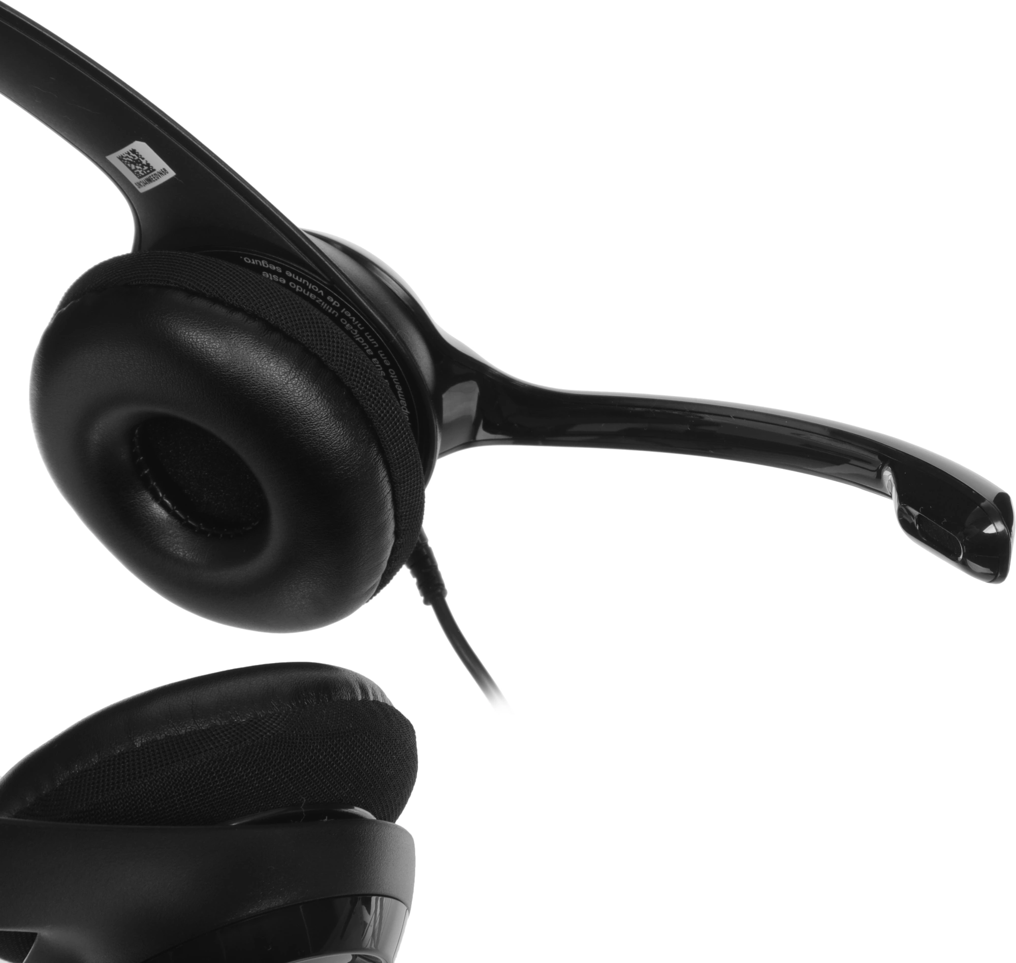 Наушники с микрофоном Logitech H390 черный/серый 1.9м накладные USB оголовье (981-000803) — миниатюра 6
