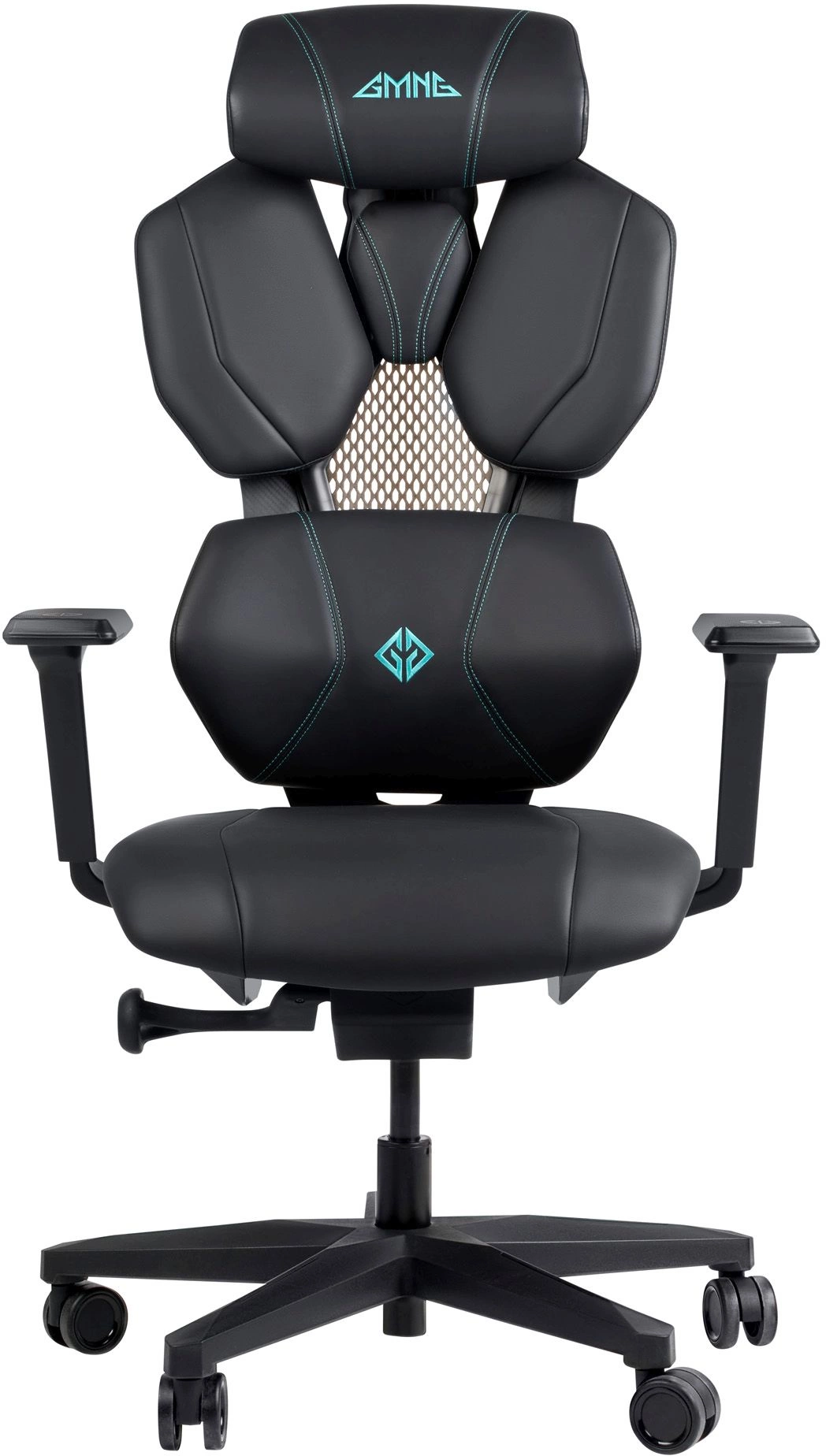 Кресло игровое GMNG GGCH210B черный сиденье черный кожзам с подголов крестов пластик черный пластик черный - Дополнительные фотографии