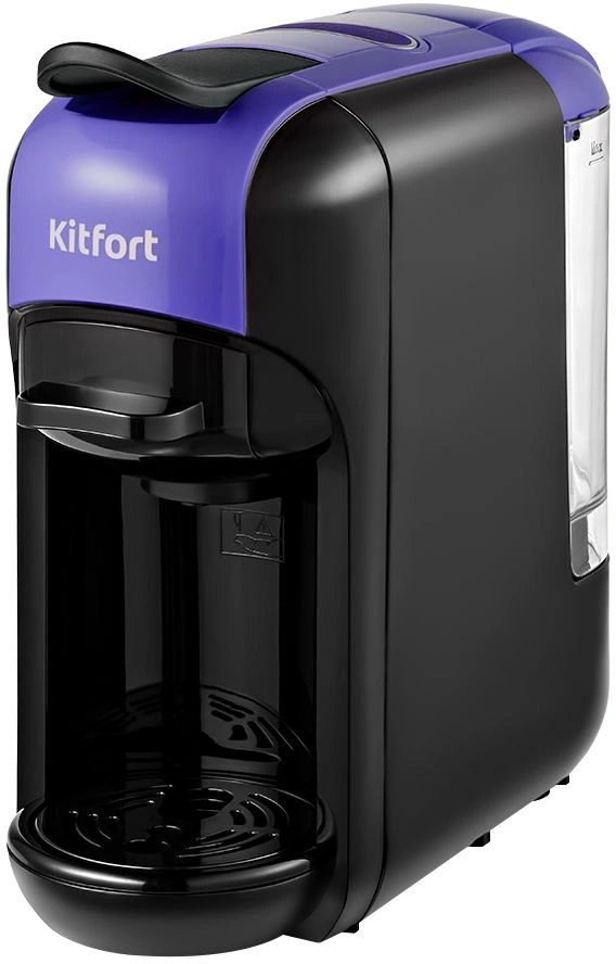 Кофемашина Kitfort КТ-7105-1 1450Вт черный/фиолетовый — фото 1