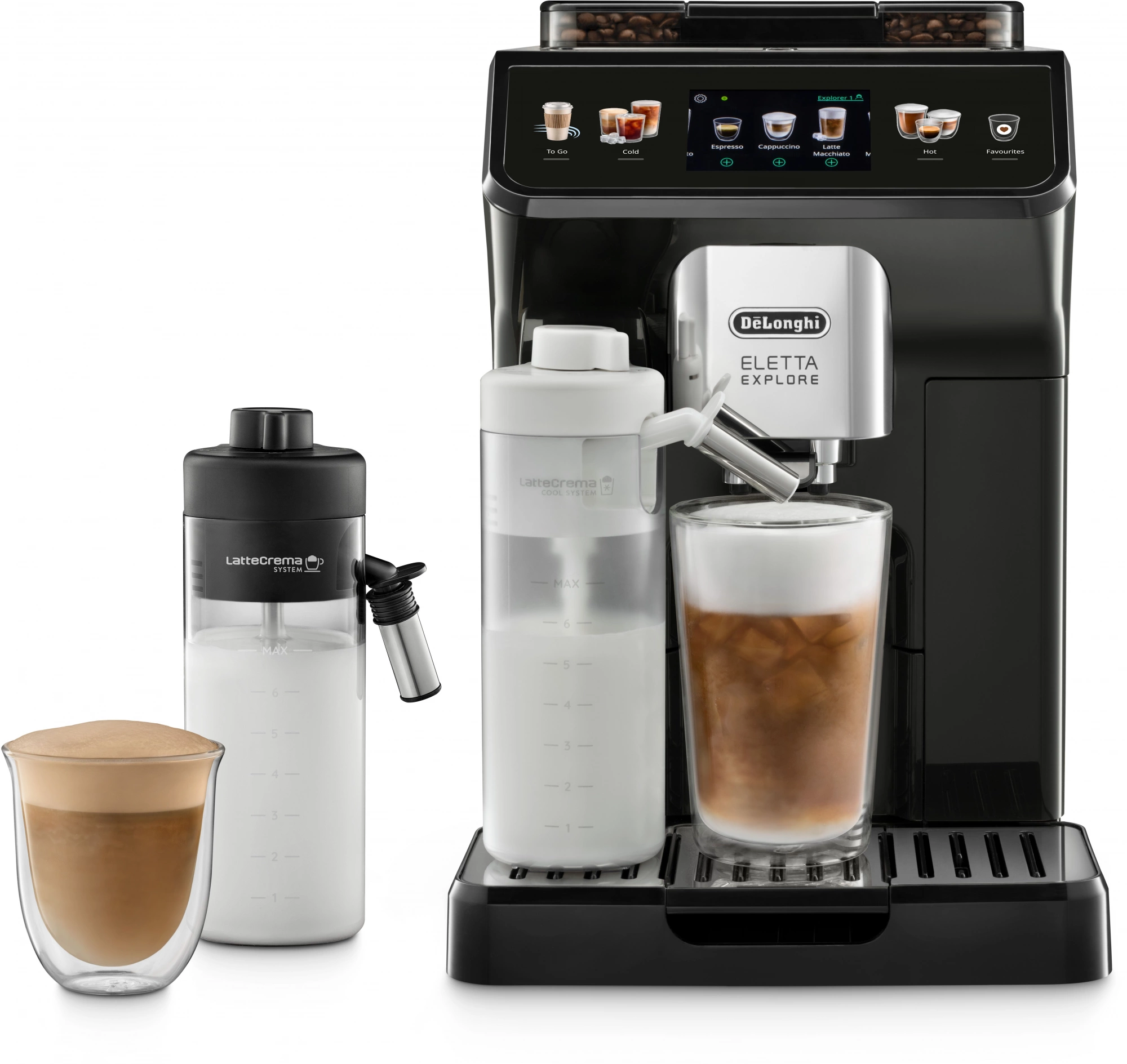 Кофемашина Delonghi Eletta Explore ECAM450.55.G 1450Вт серебристый/черный — миниатюра 12