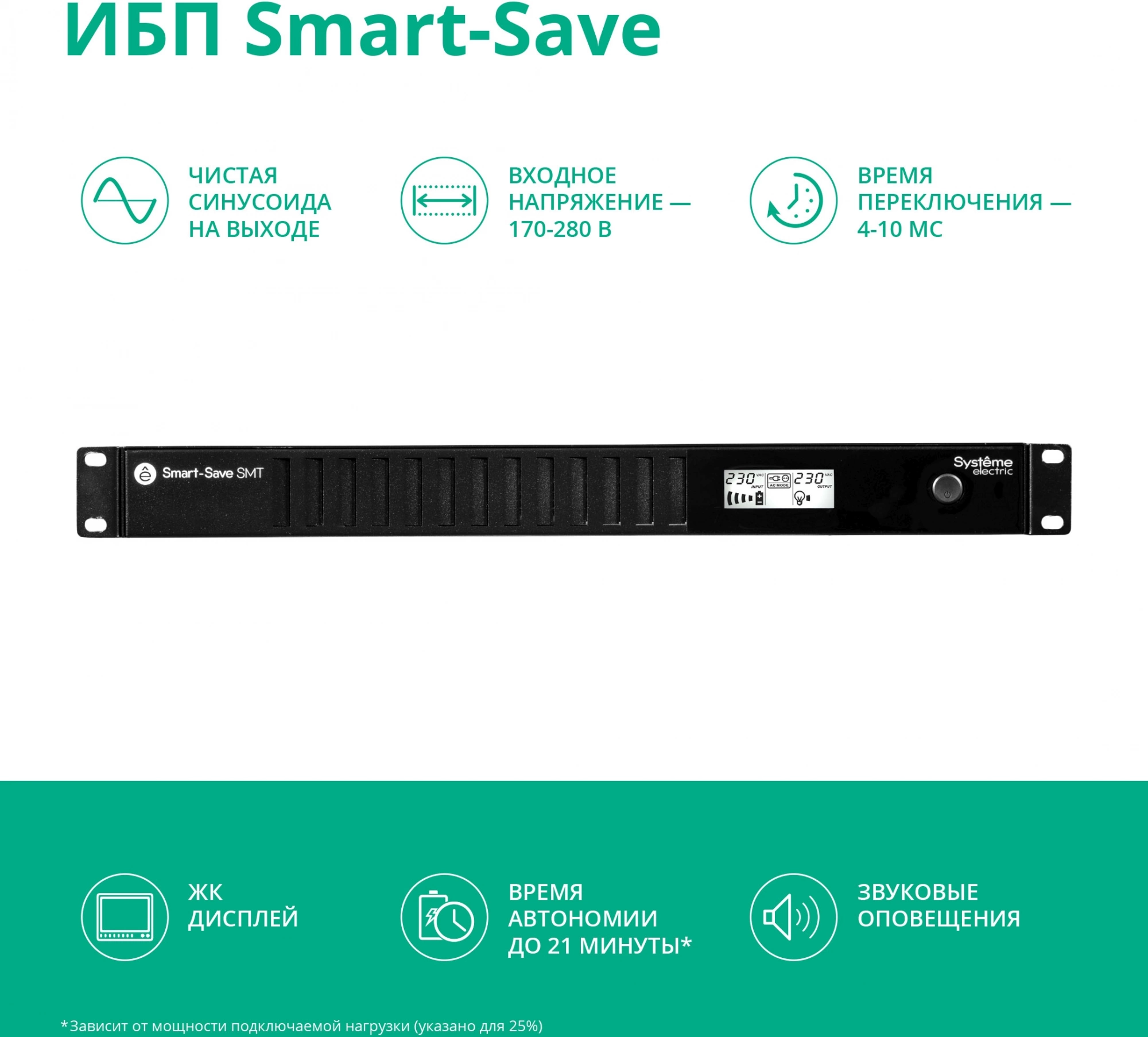 Источник бесперебойного питания Systeme Electriс SMT SMTSE750RMI1U 450Вт 750ВА черный — миниатюра 3