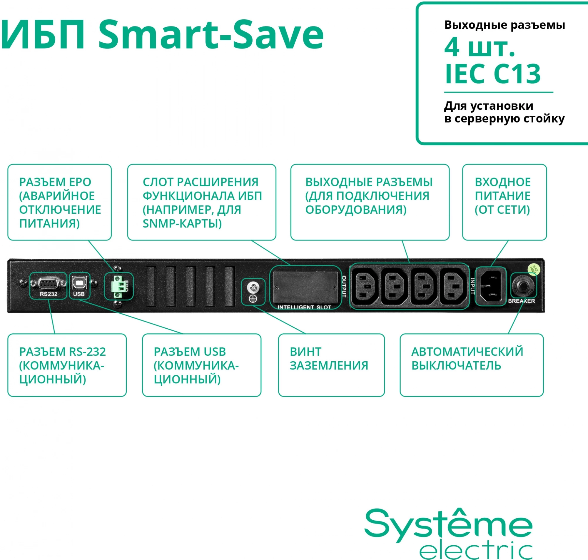 Источник бесперебойного питания Systeme Electriс SMT SMTSE750RMI1U 450Вт 750ВА черный — миниатюра 5