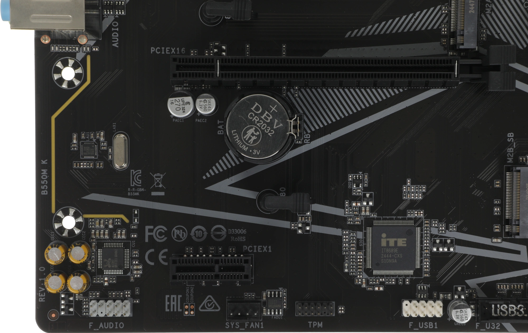 Материнская плата Gigabyte B550M K Soc-AM4 AMD B550 4xDDR4 mATX AC`97 8ch(7.1) GbLAN RAID+HDMI+DP — миниатюра 7