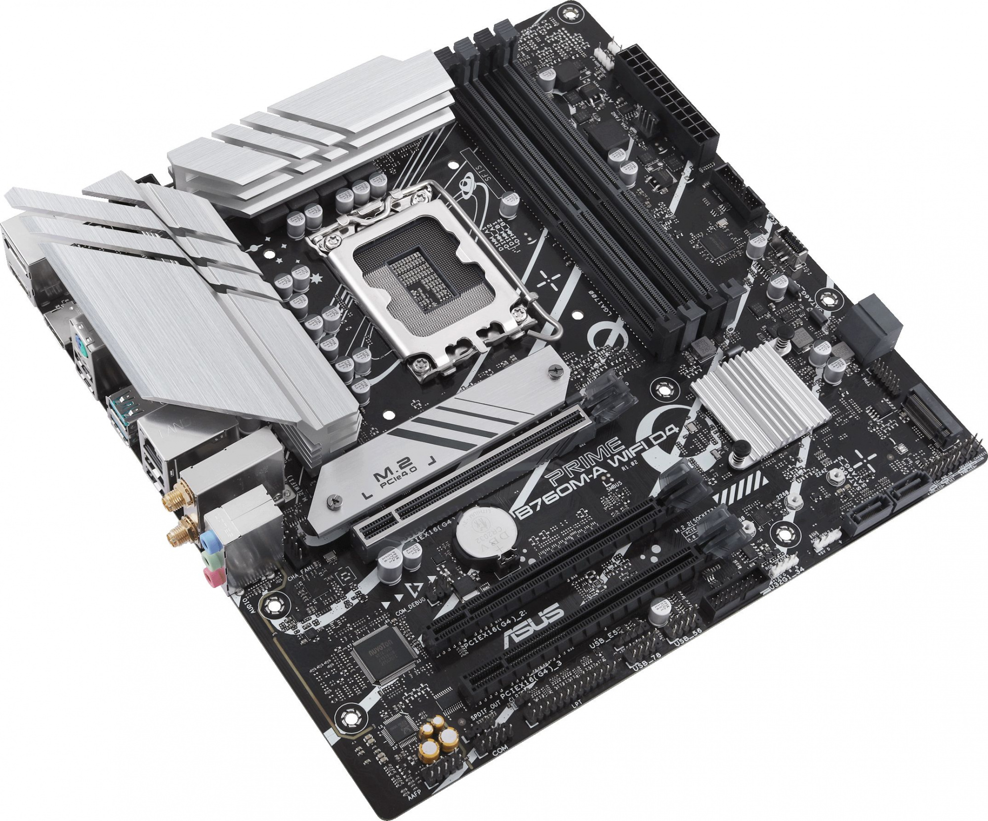 Материнская плата Asus PRIME B760M-A WIFI D4 Soc-1700 Intel B760 4xDDR4 mATX AC`97 8ch(7.1) 2.5Gg RAID+HDMI+DP — миниатюра 5