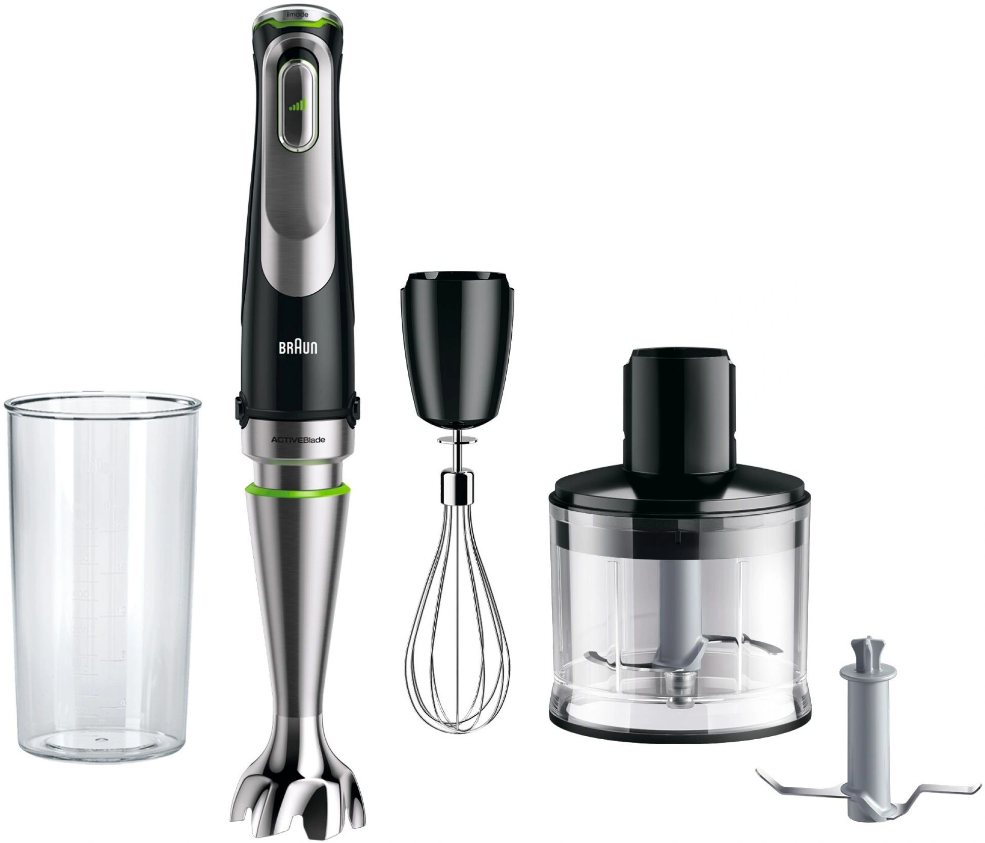 Блендер погружной Braun MQ9135XI 1200Вт черный/серебристый — фото 1