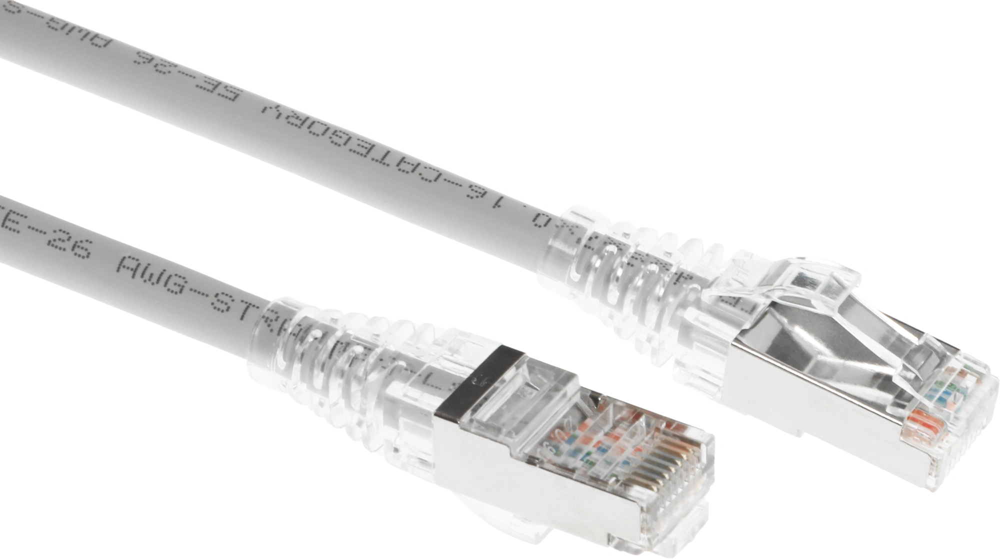 Патч-корд WRline WR-PC-RJ45-FTP-5E-1-GY FTP RJ-45 вил.-вилка RJ-45 кат.5E 1м серый LSZH — миниатюра 3