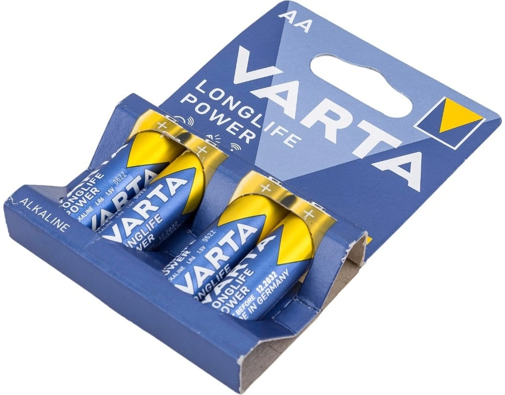 Батарея Varta Longlife power HIGH ENERGY LR6 BL4 Alkaline AA (4шт) блистер — миниатюра 3