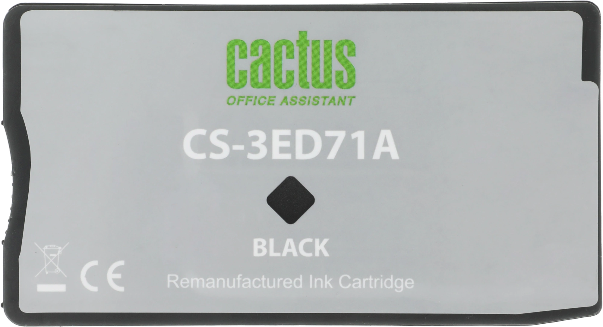 Картридж струйный Cactus CS-3ED71A 712 черный (80мл) для HP DJ T230/T630/T650 с чипом