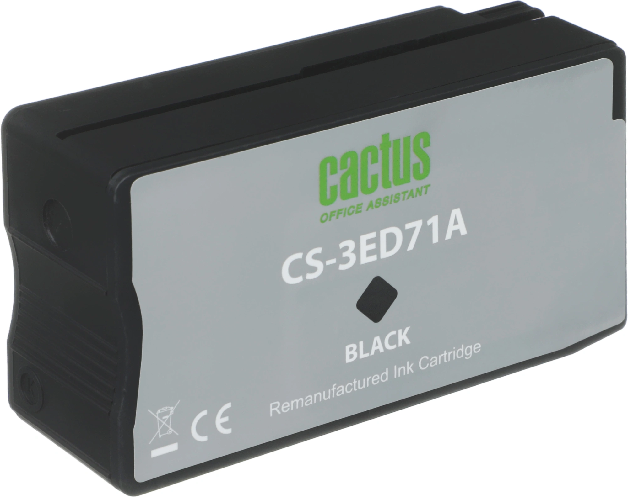 Картридж струйный Cactus CS-3ED71A 712 черный (80мл) для HP DJ T230/T630/T650 с чипом — миниатюра 10