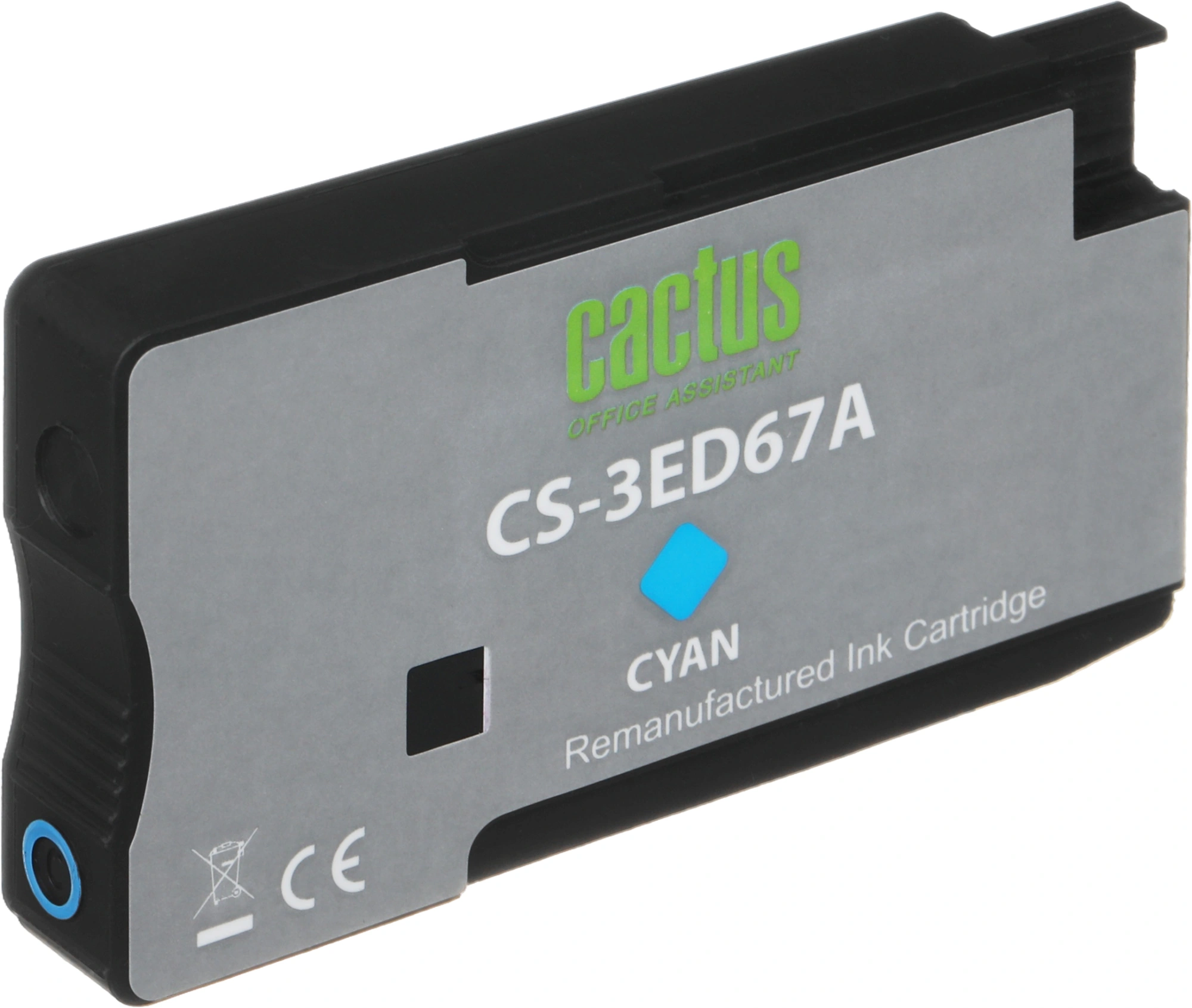 Картридж струйный Cactus CS-3ED67A 712 голубой (29мл) для HP DJ T230/T630/T650 с чипом — миниатюра 8