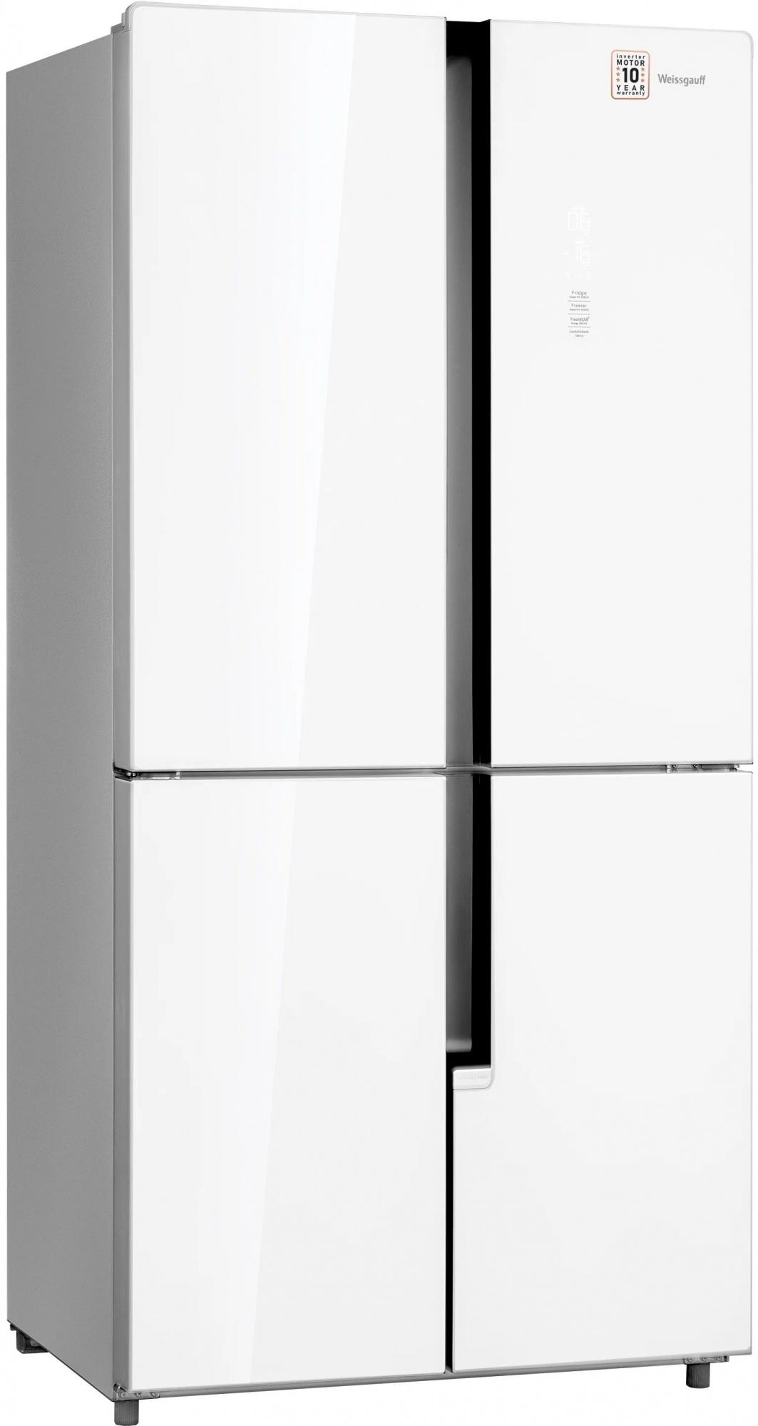 Холодильник Weissgauff WCD 450 WG NoFrost Inverter 2-хкамерн. белый инвертер — миниатюра 3
