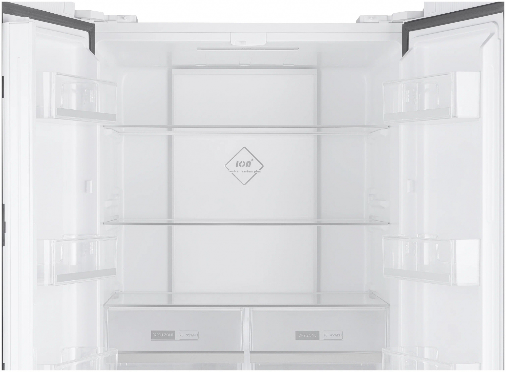 Холодильник Weissgauff WCD 450 WG NoFrost Inverter 2-хкамерн. белый инвертер — миниатюра 4