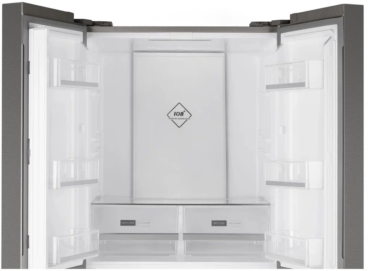 Холодильник Weissgauff WCD 450 X NoFrost Inverter 2-хкамерн. нержавеющая сталь инвертер — миниатюра 5