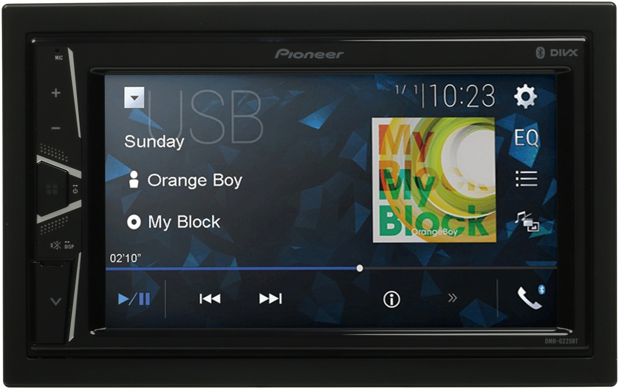 Автомагнитола Pioneer DMH-G225BT 2DIN 4x50Вт 6.2" ПДУ RDS — миниатюра 4