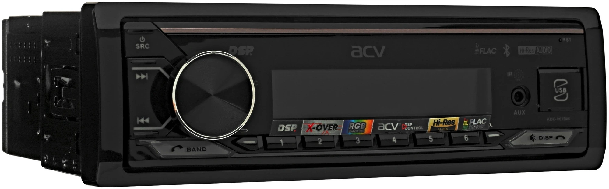 Автомагнитола ACV ADX-907BM 1DIN 4x50Вт v5.0 DSP 3 ПДУ (40306) — миниатюра 5