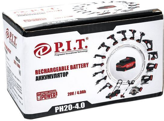 Батарея аккумуляторная P.I.T. OnePower PH20-4.0 20В 4Ач Li-Ion (PH20-4.0) — миниатюра 3