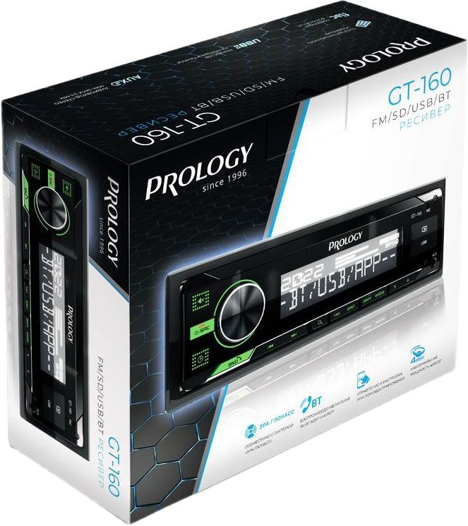 Автомагнитола Prology GT-160 1DIN 4x55Вт v4.2 ПДУ (PRGT160) — миниатюра 9