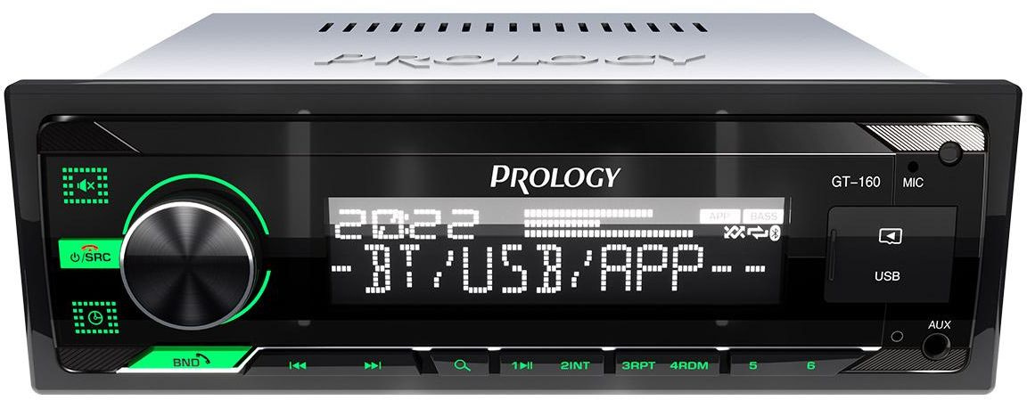 Автомагнитола Prology GT-160 1DIN 4x55Вт v4.2 ПДУ (PRGT160) — миниатюра 2