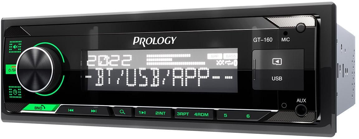 Автомагнитола Prology GT-160 1DIN 4x55Вт v4.2 ПДУ (PRGT160) — миниатюра 3