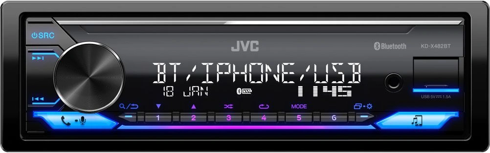 Автомагнитола JVC KD-X482BT 1DIN 4x50Вт v4.2 DSP 3 RDS — миниатюра 2